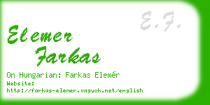 elemer farkas business card