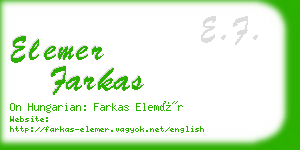 elemer farkas business card